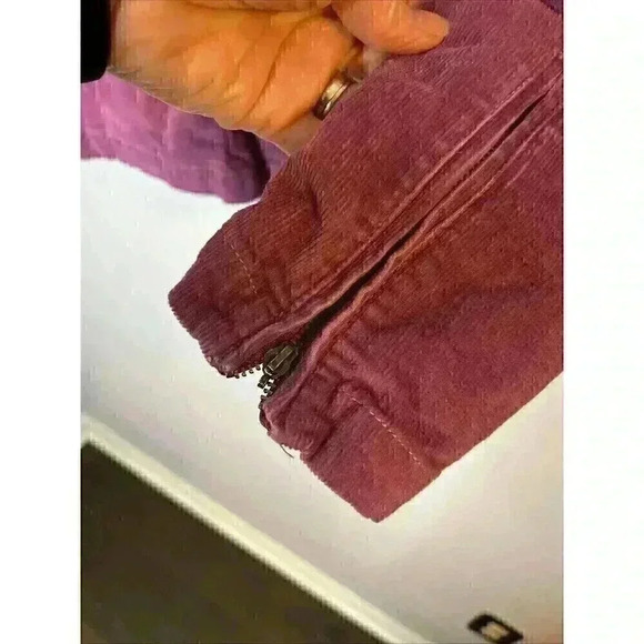 Vintage STAR Blue Jeans Pure Indigo Corduroy Pink Jacket Womens Med Retro - Picture 9 of 13